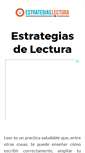 Mobile Screenshot of estrategiasdelectura.com